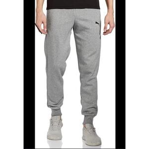 Puma Men's Modern Basics V2 Wordmark Logo Fleece Pants, Gray, Size L